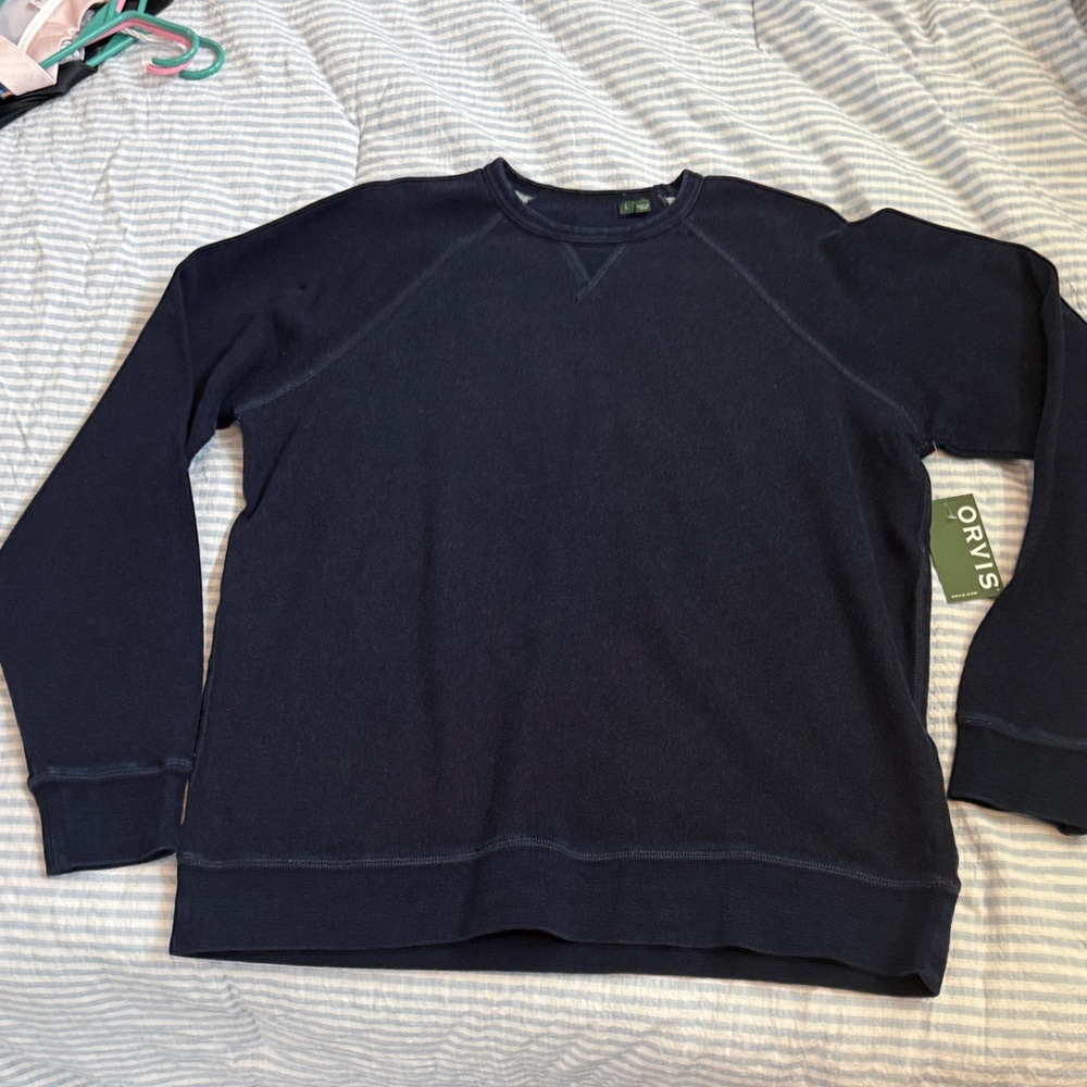 Orvis Men's Indigo Crewneck Sweater